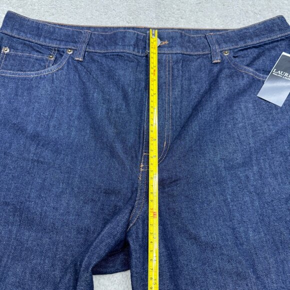 NEW $145 Lauren Ralph Lauren Women's Deep Rinse Wide Leg Denim Jean, Size 18 - Picture 12 of 12